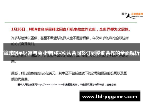 篮球明星财富与商业帝国探索从合同签订到赞助合作的全面解析 篮球明星财富与商业帝国探索从合同签订到赞助合作的全面解析