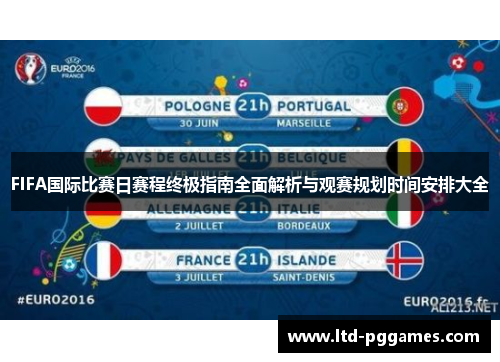 FIFA国际比赛日赛程终极指南全面解析与观赛规划时间安排大全 FIFA国际比赛日赛程终极指南全面解析与观赛规划时间安排大全
